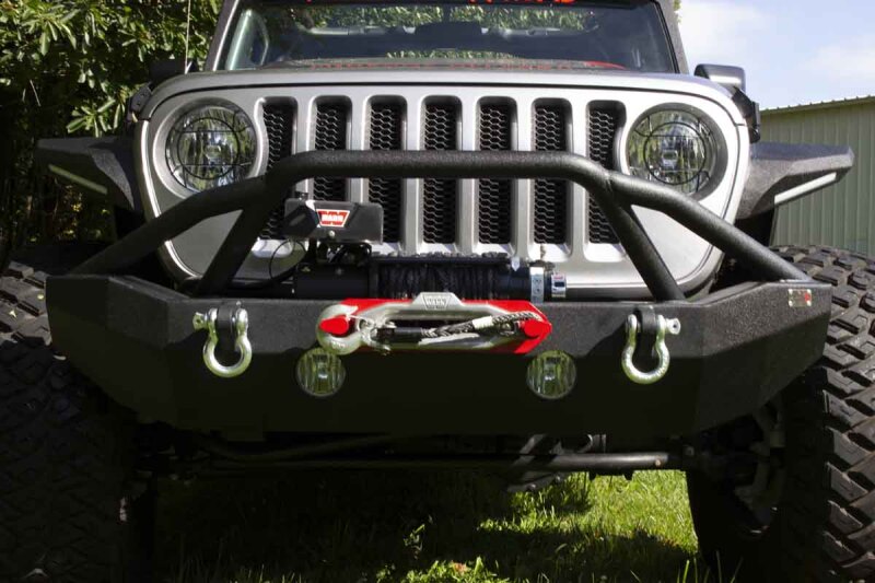 Jeep Wrangler JL Front Bumper - Fishbone Offroad - Mid-Width Winch - Black - `18-`27